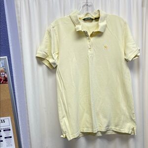 Eddie Bauer Light Yellow Polo Shirt Large Tall